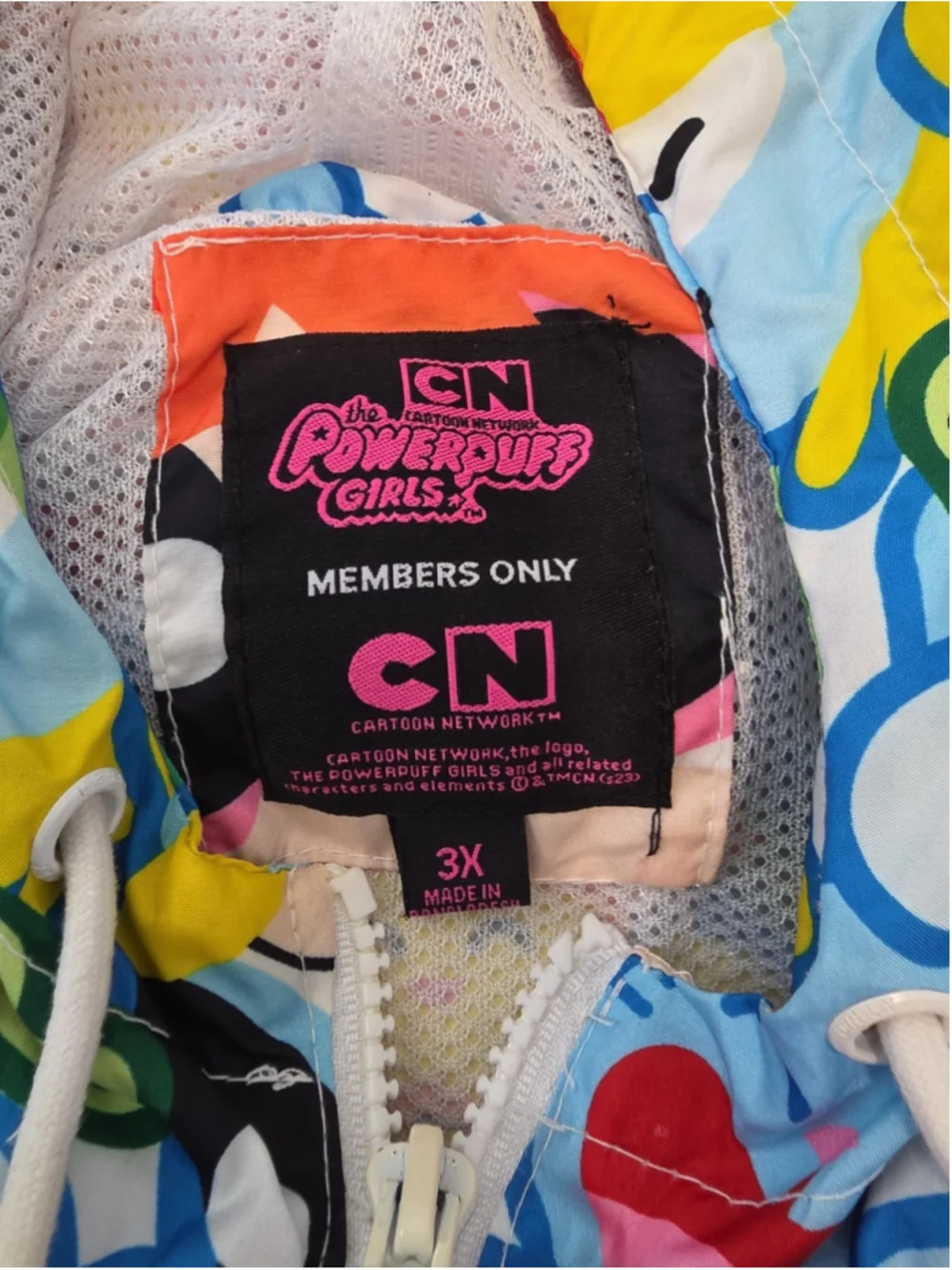 Member Only Power Puff Girls Cartoon Network Jacket Size 3XL